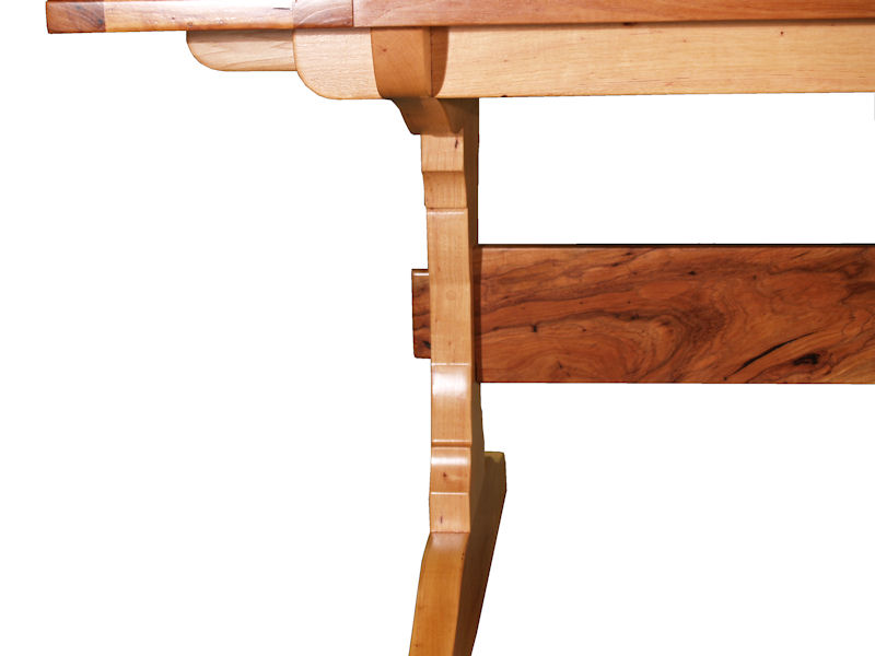 Spalted Pecan Table with Self-Storing Leaves